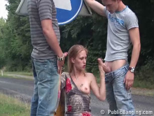 Threesome in Public